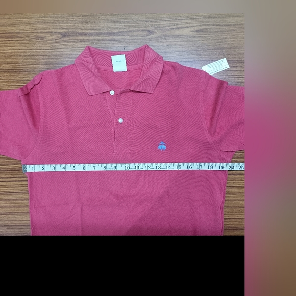 Brooks Brothers Polo Shirt Red short Sleeve Mens - Picture 7 of 10
